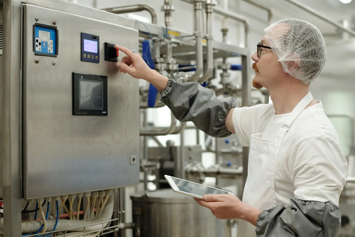 Process control panel in a clean production environment